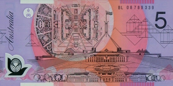 AUD 5 back