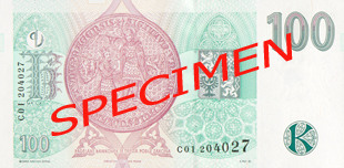 100 czk back