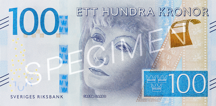 Aversul bancnotei de 100 SEK