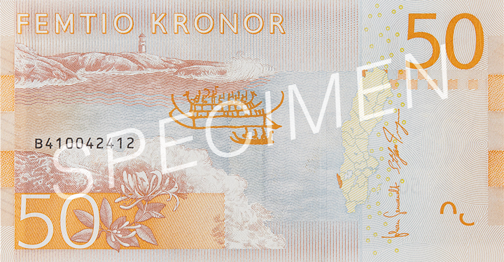 Reversul bancnotei de 50 SEK
