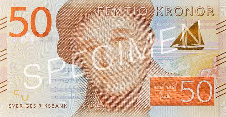Aversul bancnotei de 50 SEK
