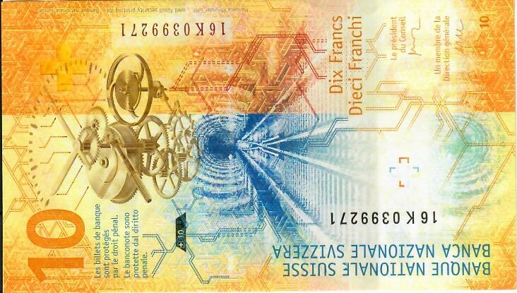 10 CHF - BACK