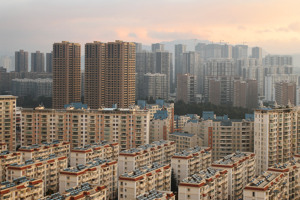 Orașul Kunmin, China. Blocuri de apartamente