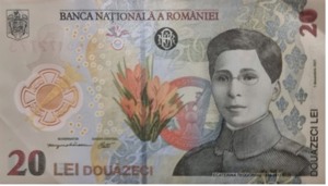 Aversul bancnotei de 20 de lie românești, Exaterina Teodoroiu