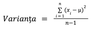 varianța formulă